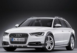 Ein weißer Audi A6 Allroad Quattro