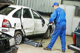 Unfallinstandsetzung in einer Karosseriefachwerkstatt